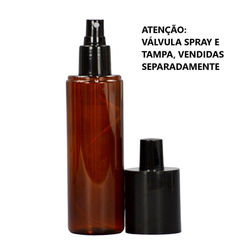 Frasco PET Body Splash Âmbar S/ Tampa S/ Válvula 200ml Rosca 24/410 (01 unidade)