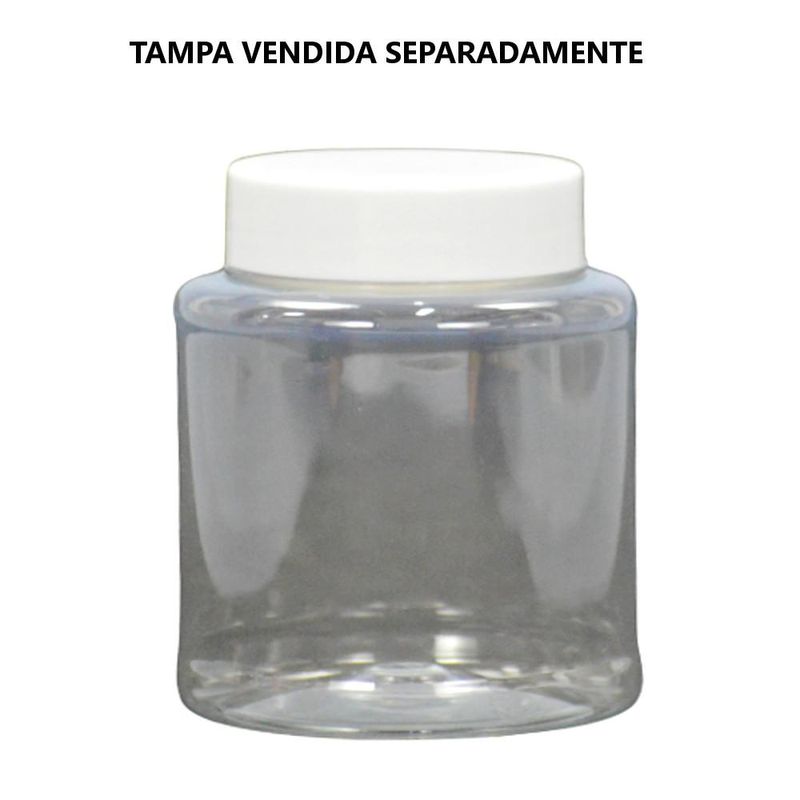 Pote Plástico de PVC 250ml Rosca 52mm Sem Tampa (01 unidade)