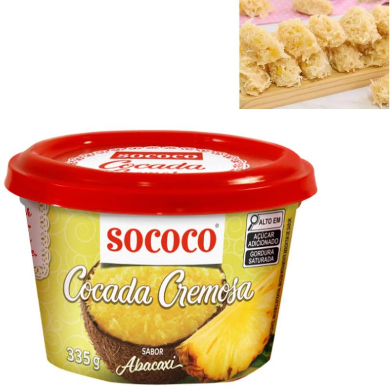 Cocada Cremosa Sabor Abacaxi Sococo (335 gramas)