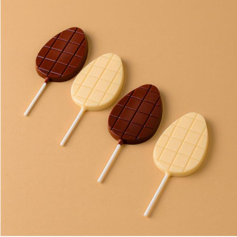 Forma Simples de Acetato Pirulito Ovo Tablete C/ 5 Cavidades Ref. 3717 BWB (01 unidade)