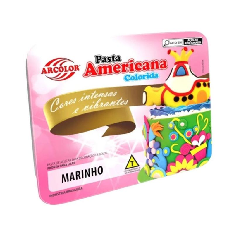 Pasta Americana Colorida Marinho Arcólor (250 gramas)