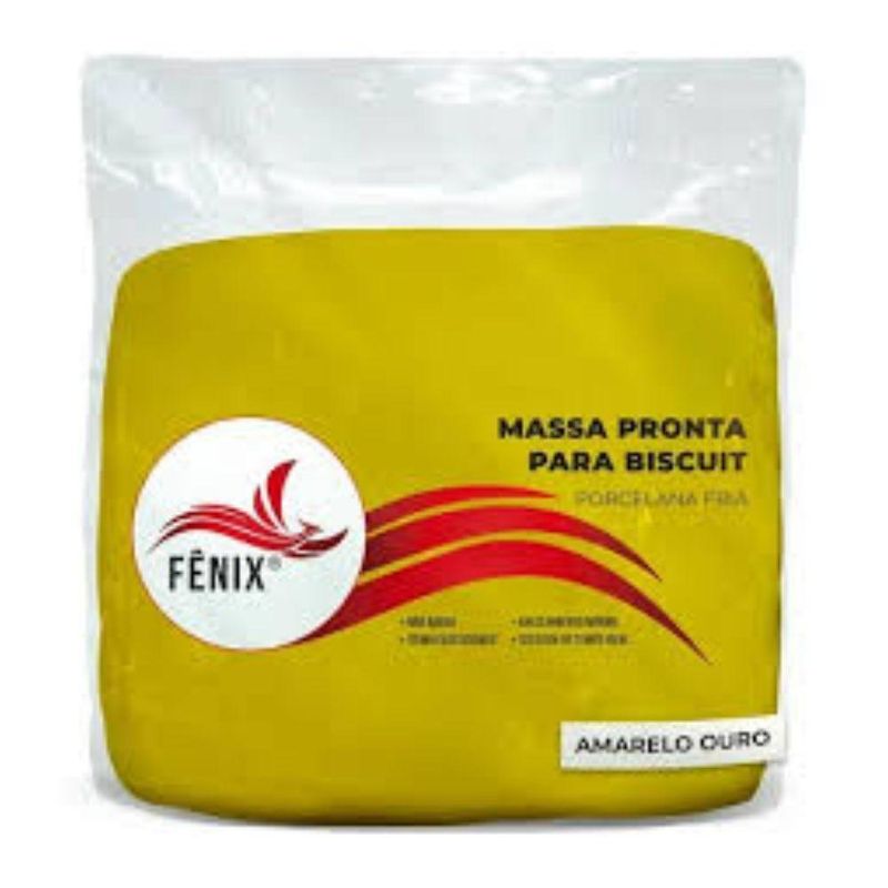 Massa Biscuit Amarelo Ouro 900g Fênix Art (01 unidade)