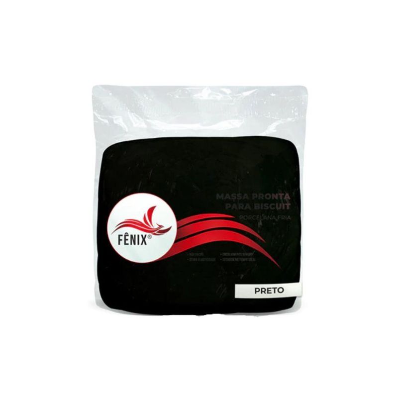 Massa Biscuit Preto 90g Fênix Art (01 unidade)