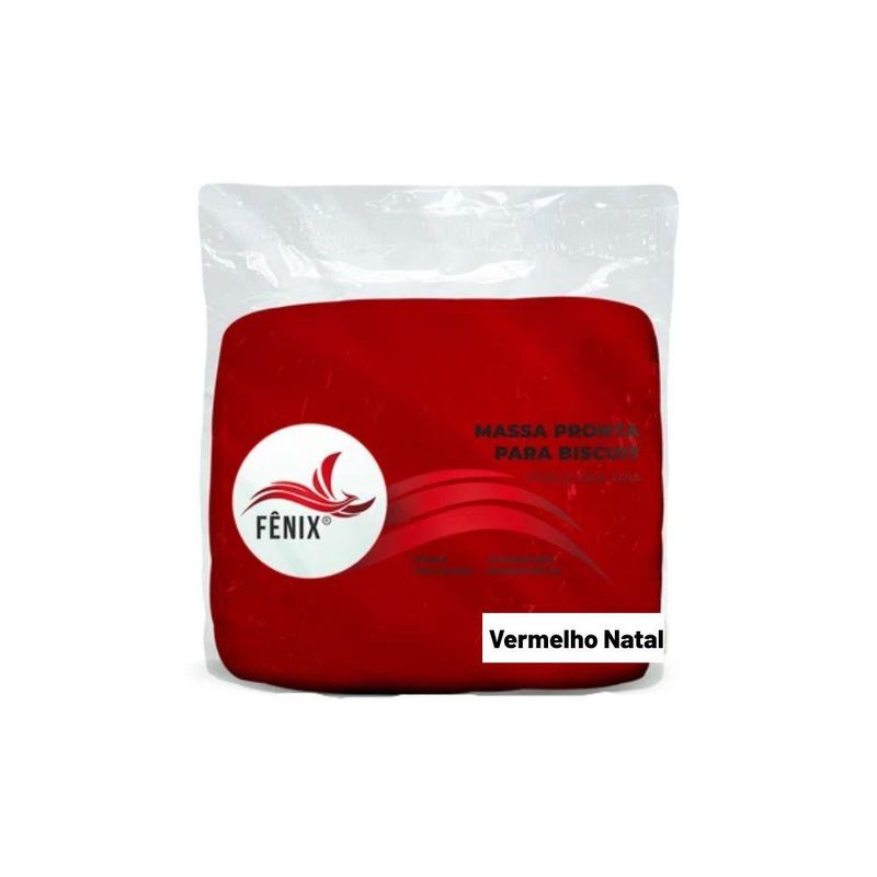 Massa Biscuit Vermelho Natal 90g Fênix Art (01 unidade)