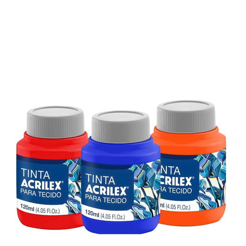 Tinta para Tecido Fosca 120ml Acrilex (01 unidade)-incolor/clareador