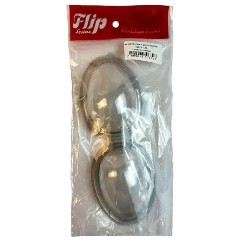 Blister Ovo Cristal 150g Ref.: 0680 Flip Festas (05 unidades)