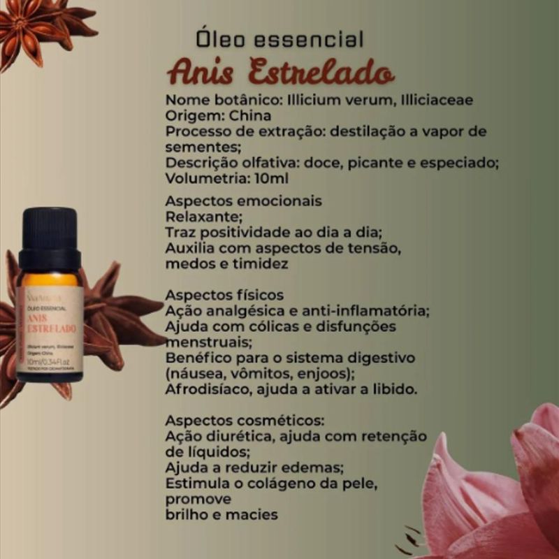 Óleo Essencial Anis Estrelado Via Aroma (10ml)