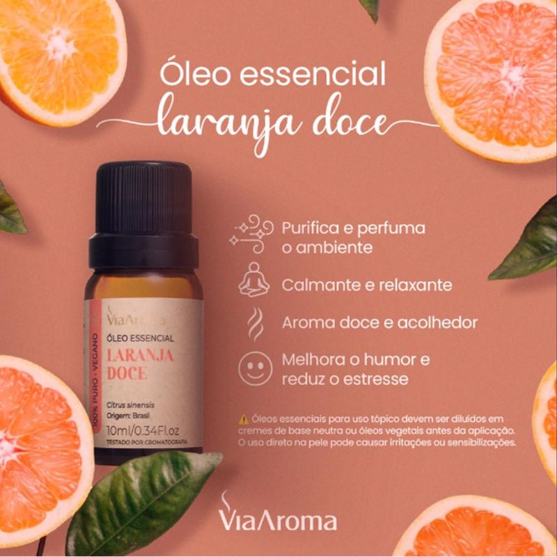Óleo Essencial Laranja Doce Via Aroma (10ml)