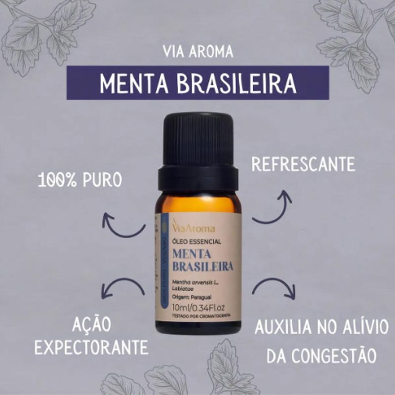 Óleo Essencial de Menta Brasileira Via Aroma (10ml)