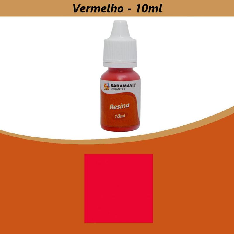 Pigmento Líquido para Resina Vermelho Saramanil (10ml)