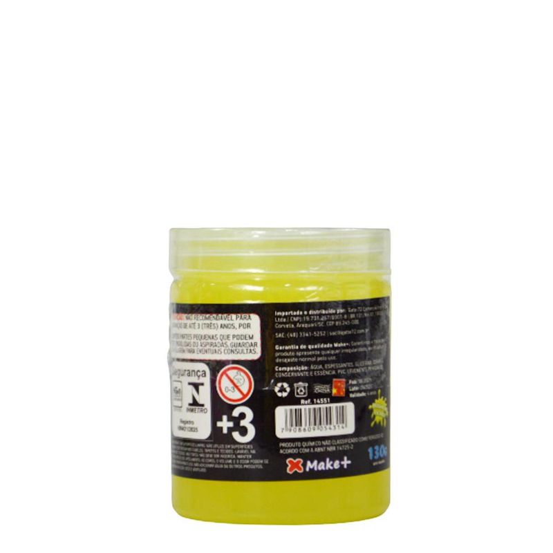 Slime Meleka Brilha no Escuro Ref. 14551 Make+ (130 gramas)