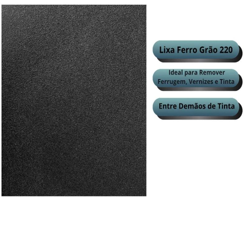 Lixa Ferro P220 Ref. 700 225mm x 275mm Tigre (01 unidade)