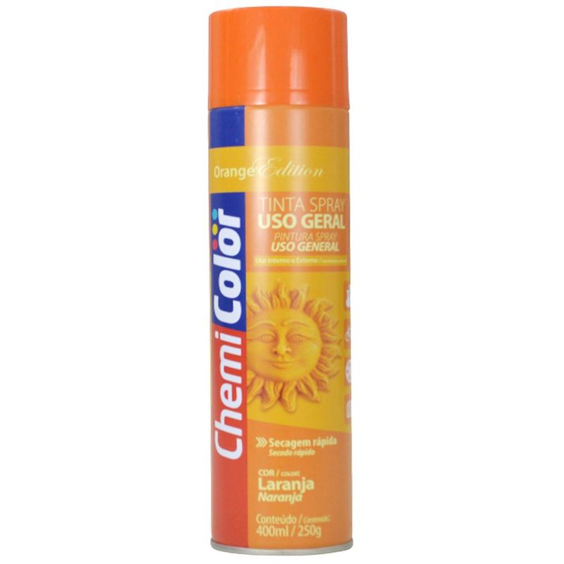 Tinta em Spray Uso Geral Chemi Color Edition Laranja 400ml Baston (01 unidade)