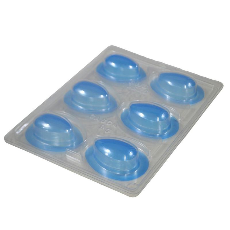 Forma de Acetato com Silicone Bombom Ovo Liso 6 Cavidades 9gr Ref. 10626 BWB (01 unidade)