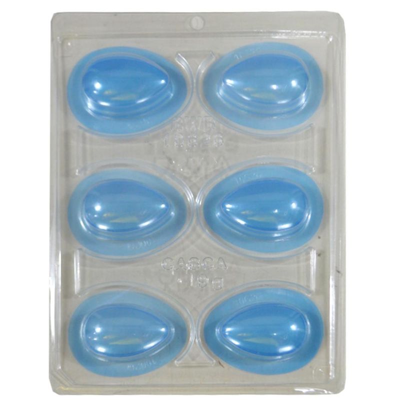 Forma de Acetato com Silicone Bombom Ovo Liso 6 Cavidades 9gr Ref. 10626 BWB (01 unidade)