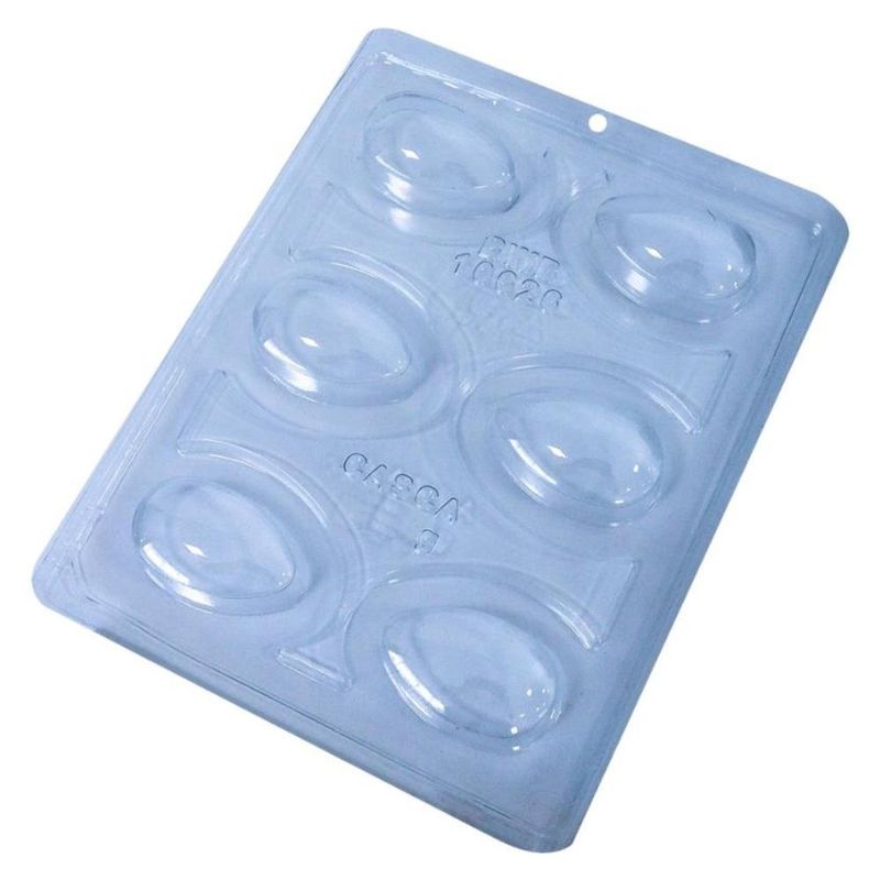Forma de Acetato com Silicone Bombom Ovo Liso 6 Cavidades 9gr Ref. 10626 BWB (01 unidade)