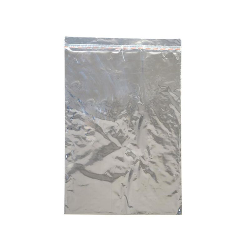 Saco para Presente Metal Prata 25x35cm com Aba Ref.: 99003604 Cromus (50 unidades)