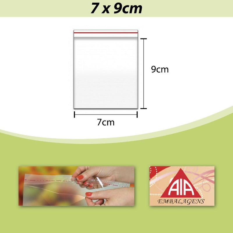 Saco PP Incolor Adesivado 07x09cm AIA (100 unidades)
