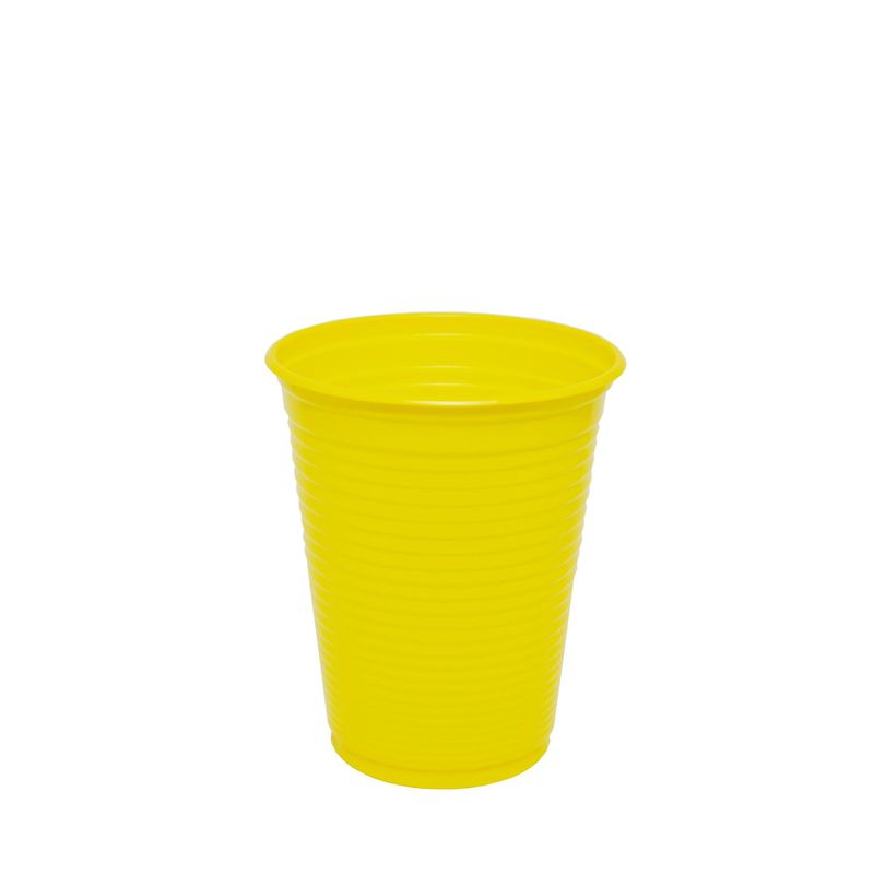 Copo Plástico Festinha (SMY 200) 200ml PP Amarelo Copobras (50UND)