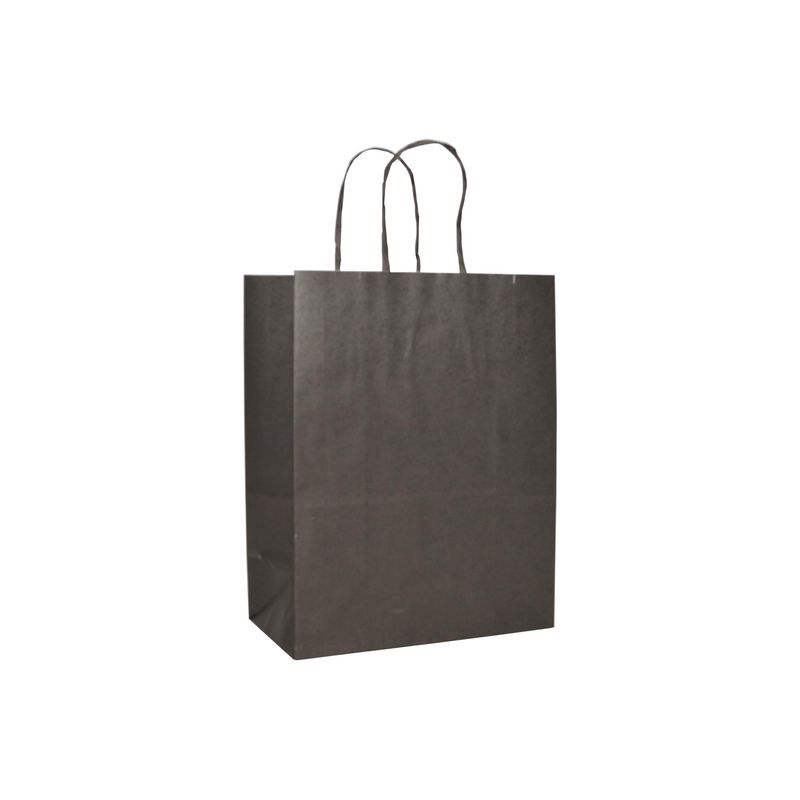 Sacola em Kraft na cor Preta 18x9x22cm LC (10UND)
