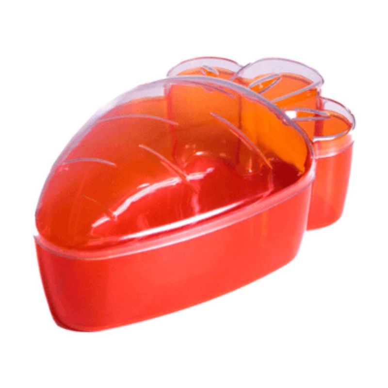 Cake Box de Acrílico Cenoura Bicolor C/ Tampa Transparente e Base Laranja 750ml BlueStar (01 unidade)