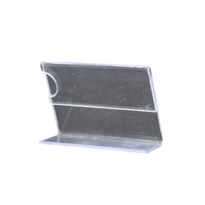 Porta Preço de Acrílico em L Transparente 7.9x5.5cm (01 unidade)