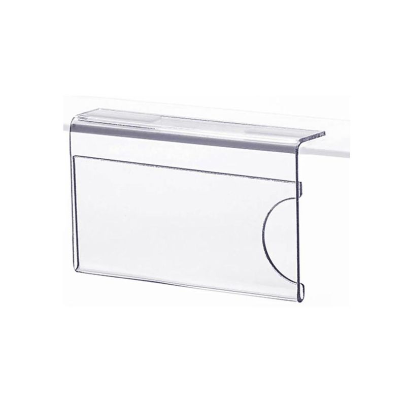 Porta Preço de Acrílico em L Transparente 7.9x5.5cm (01 unidade)