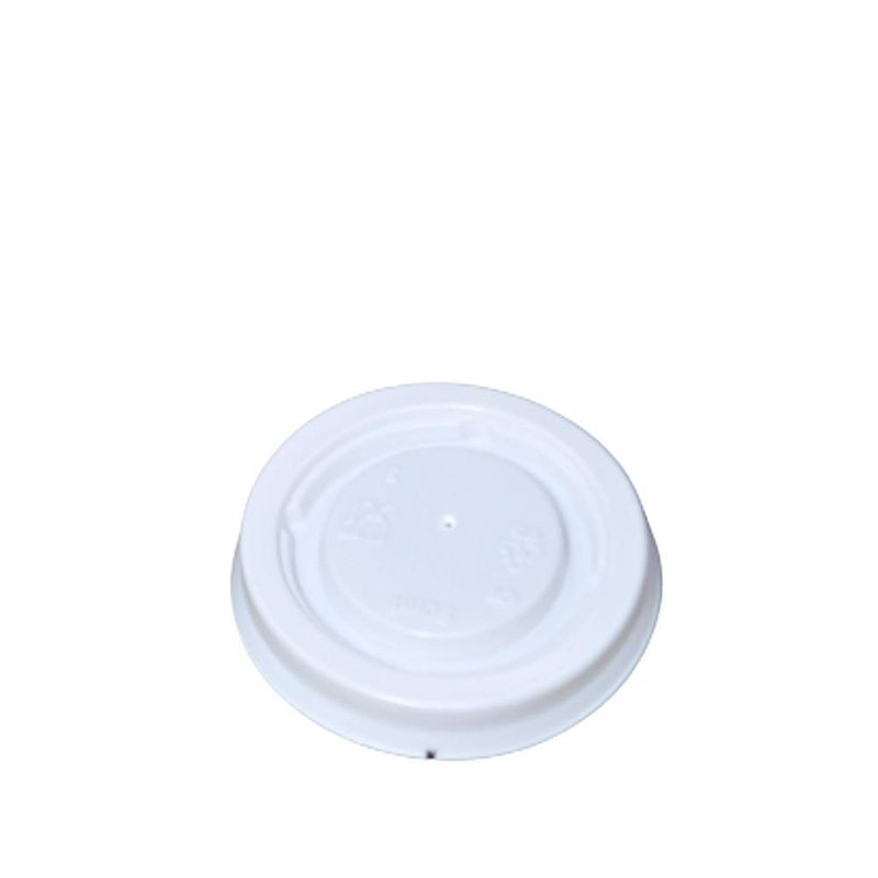 Tampa de Poliestireno Sem Furo Branca para Copo Térmico Papel de 85ml Vabene (50 unidades)