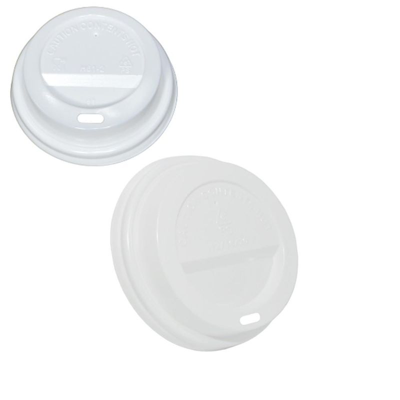 Tampa de Poliestireno C/ Furo Branca para Copo Térmico Papel de 120ml Vabene (25 unidades)
