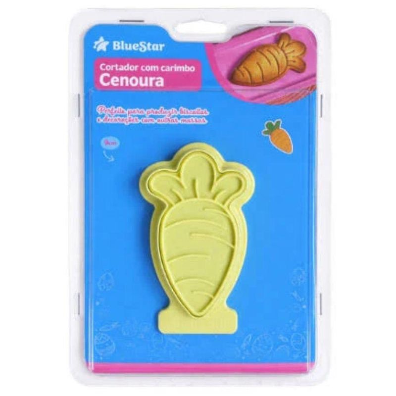 Cortador C/ Carimbo Cenoura BlueStar (02 peças)