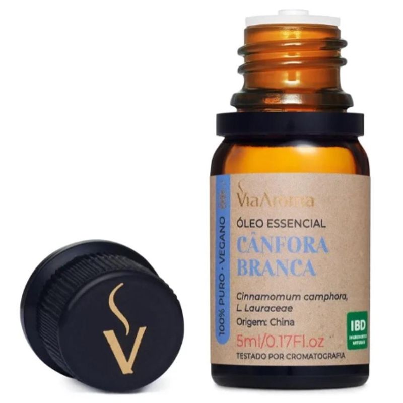 Óleo Essencial de Cânfora Branca Via Aroma (5ml)