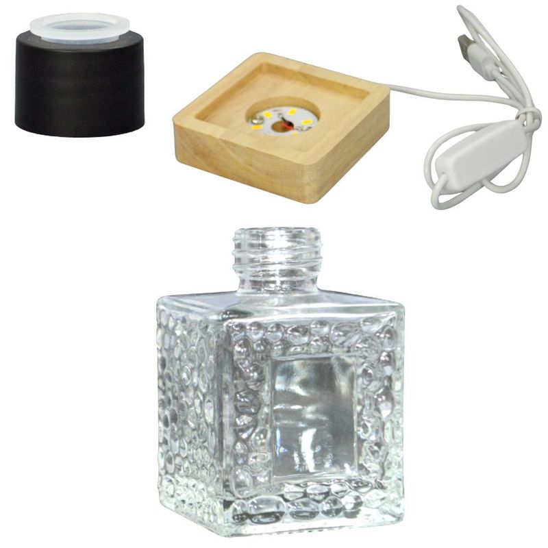 Frasco P/ Difusor C/ Base Luminoso em Led C/ Tampa e Batoque R.28 120ml BM36 (01 unidade)