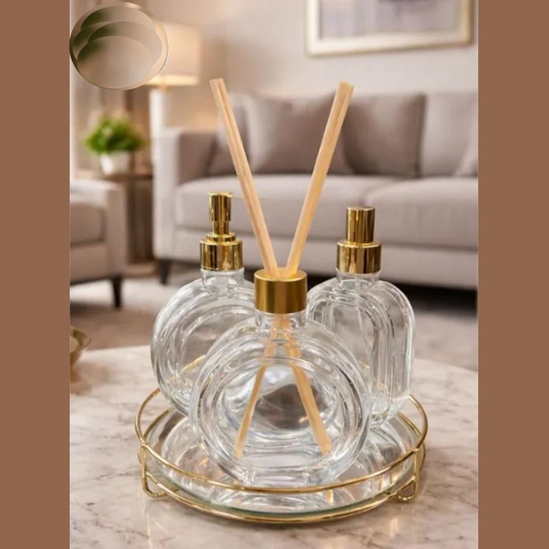 Frasco de Vidro Lunaire Transparente P/ Difusor S/ Tampa 200ml Rosca 28mm Ref. WC411087 BM36 (01 unidade)