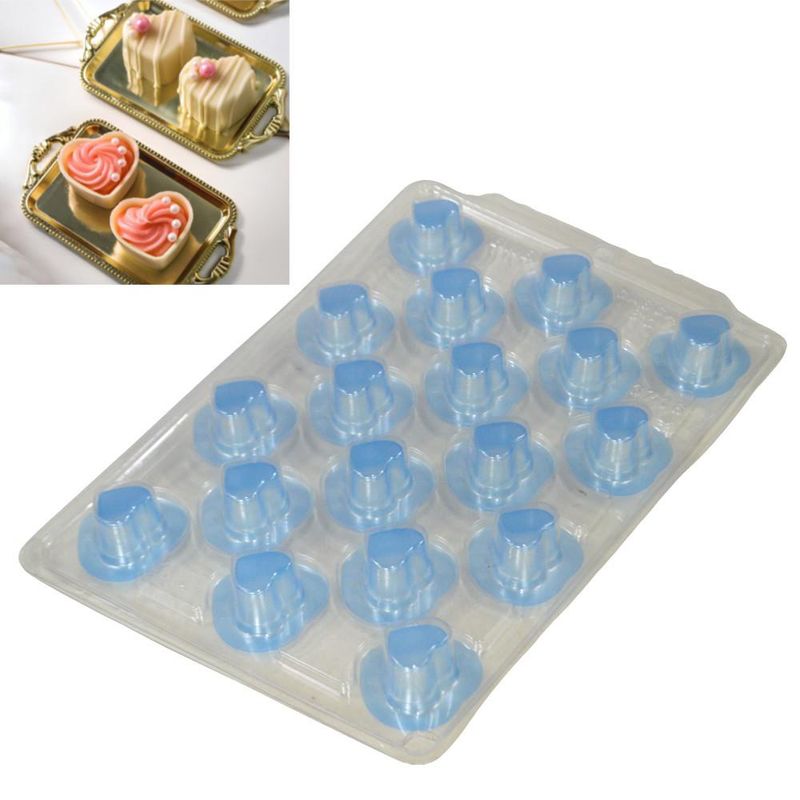 Forma de Acetato C/ Silicone SP Buffet Coração 18 Cavidades 6gr Ref. 3718 BWB (01 unidade)