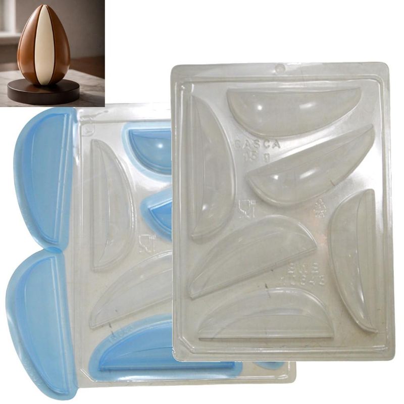 Forma de Acetato C/ Silicone Ovo Fatias 6 Cavidades 15gr Ref. 10643 BWB (01 unidade)