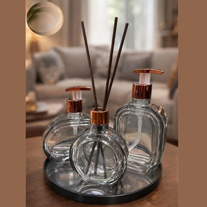 Frasco de Vidro Lunaire Fumê P/ Difusor S/ Tampa 200ml Rosca 28mm Ref. WC411129 BM36 (01 unidade)