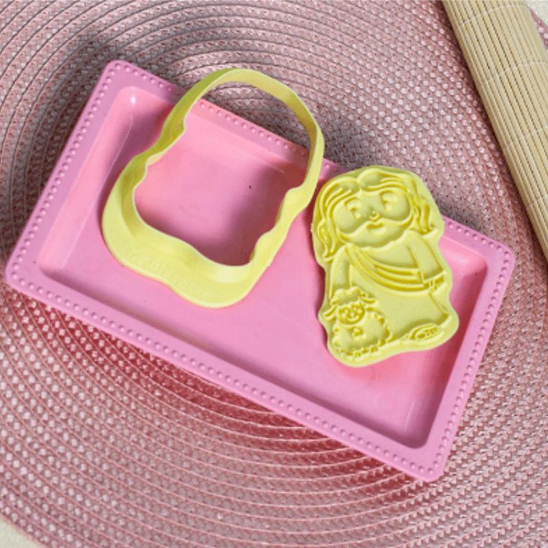 Cortador C/ Carimbo Jesus e Ovelhinha BlueStar (02 peças)