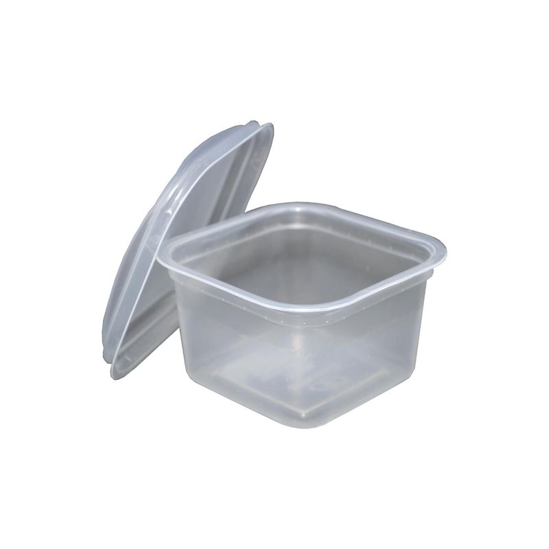 Pote Quadrado Transparente C/ Tampa Ref. G 375 150ml Galvanotek (01 unidade)