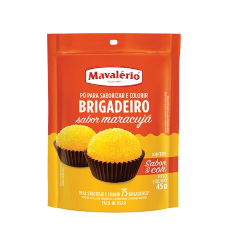 Pó para Saborizar e Colorir Brigadeiro Sabor Maracujá Mavalério (45 gramas)