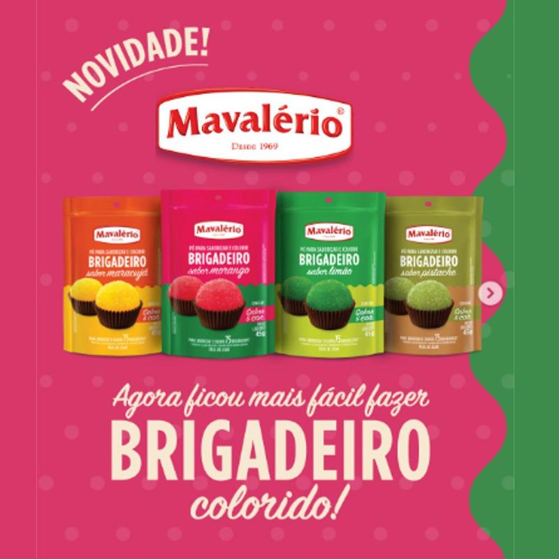 Pó para Saborizar e Colorir Brigadeiro Sabor Maracujá Mavalério (45 gramas)