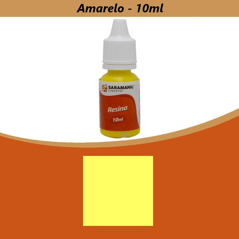 Pigmento Líquido para Resina Amarelo Saramanil (10ml)