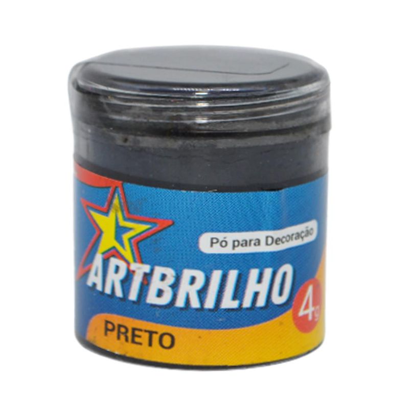 Pó para Decoração Preto ArtBrilho (4 gramas)