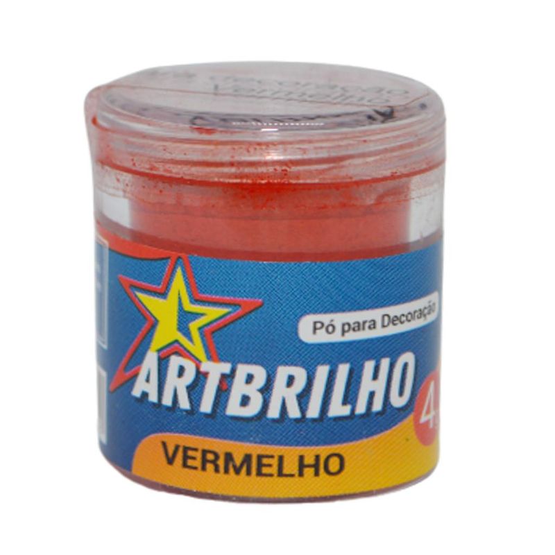 Pó para Decoração Vermelho ArtBrilho (4 gramas)