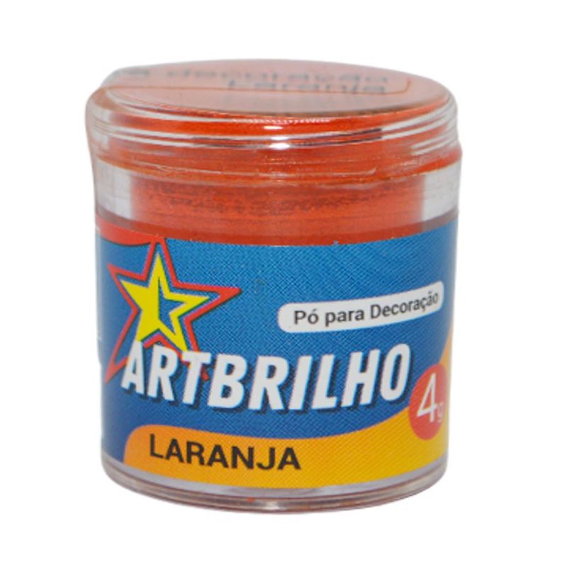 Pó para Decoração Laranja ArtBrilho (4 gramas)