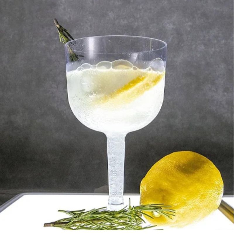 Taça Pit P/ Gin 500ml Amarelo Limão Glass Plastilânia (04 unidades)