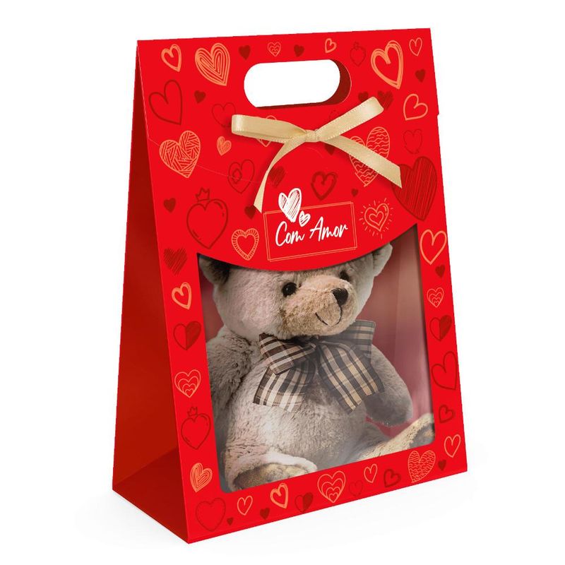 Maleta C/ Visor e Alça Amor em Caixa 19x9x26cm Ref. C5968 Ideia (01 unidade)
