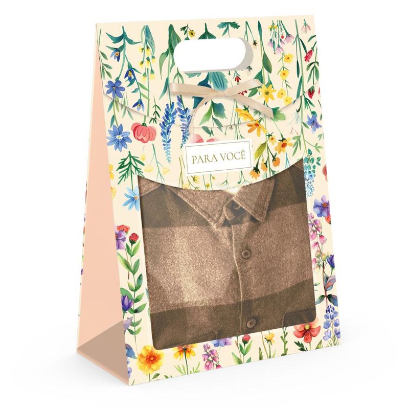 Maleta C/ Visor e Alça Atelier das Flores 19x9x26cm Ref. C5998 Ideia (01 unidade)