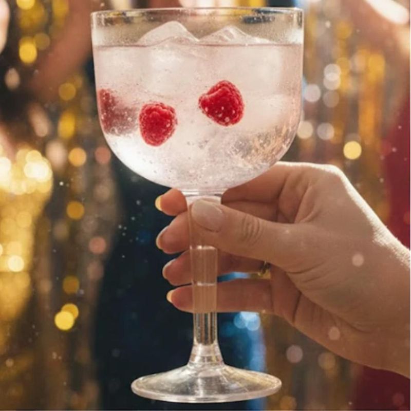 Taça Pit P/ Gin 500ml Amarelo Limão Glass Plastilânia (04 unidades)