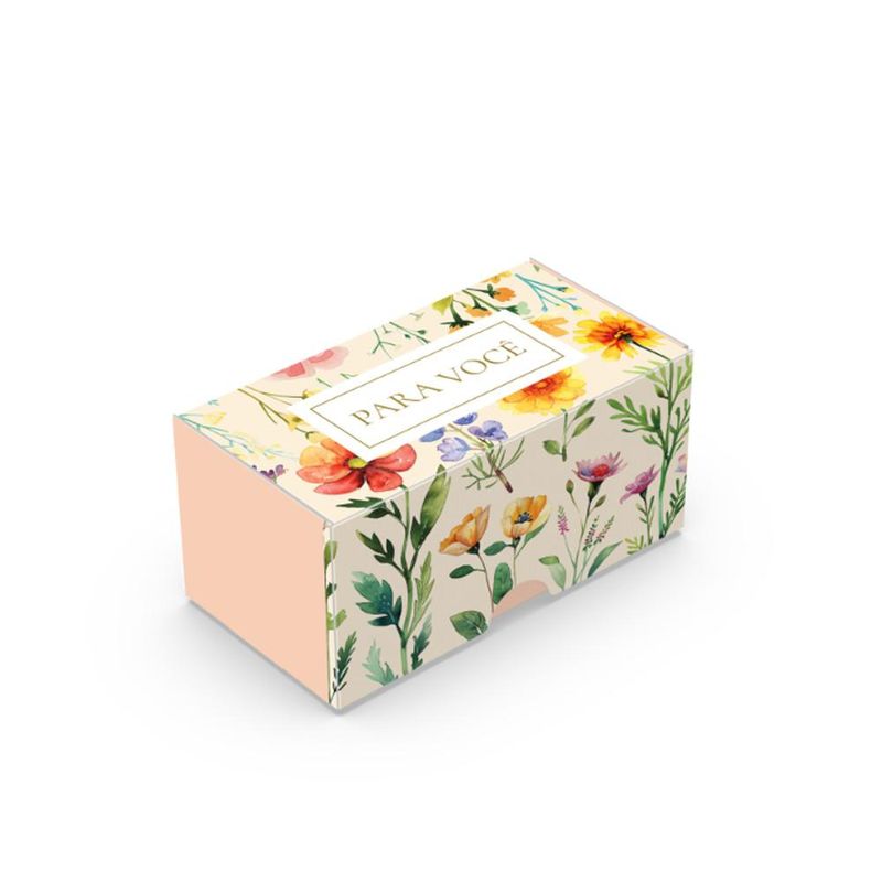Caixa Practice P/ 2 Doces Atelier das Flores 8x4x4cm Ref. C6012 Ideia (01 unidade)