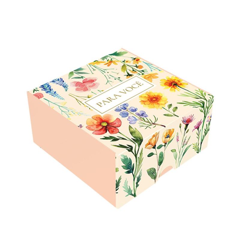 Caixa Practice P/ 4 Doces Atelier das Flores 8x8x4cm Ref. C5988 Ideia (01 unidade)
